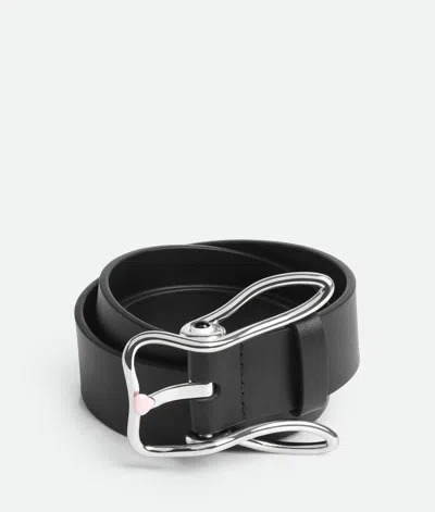 Bottega Veneta Ceinture Lapin In Black