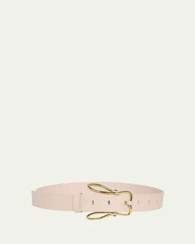 Bottega Veneta Bunny Buckle Leather Belt In Cameo