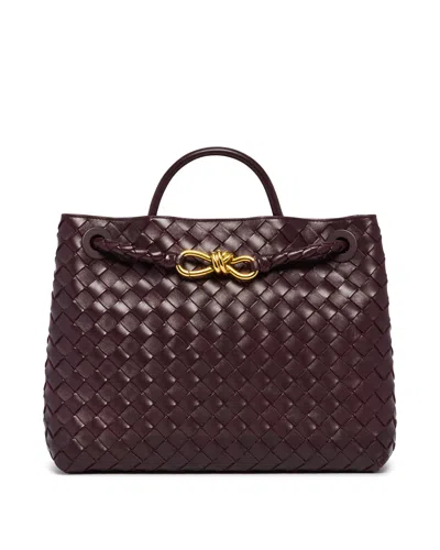 Bottega Veneta Burgundy Andiamo Medium Bag