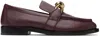 Bottega Veneta Astaire Embellished Leather Loafers In Burgundy