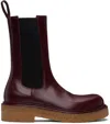 Bottega Veneta Burgundy Haddock Chelsea Boots In 6100 Jam