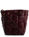 Bottega Veneta Burgundy Intrecciatto Leather Small Cassette Bucket Bag  (authentic )