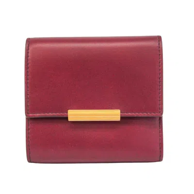 Bottega Veneta Burgundy Leather Wallet  ()