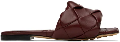 Bottega Veneta Burgundy Lido Sandals In 6084 Cherry