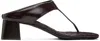 Bottega Veneta Bordeaux Thong Sandals With Kitten Heel And Sole With Intrecciato Motif In Leather Woman In 2241 Dark Barolo