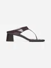 Bottega Veneta Bordeaux Thong Sandals With Kitten Heel And Sole With Intrecciato Motif In Leather Woman
