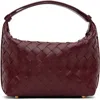 Bottega Veneta Burgundy Mini Wallace Bag In 6414 Cherry-gold