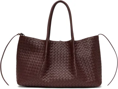 Bottega Veneta Pinacoteca Medium Leather Tote Bag In Red