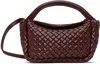 Bottega Veneta Burgundy Small Cobble Top Handle Bag In 2250 Barolo-m Brass