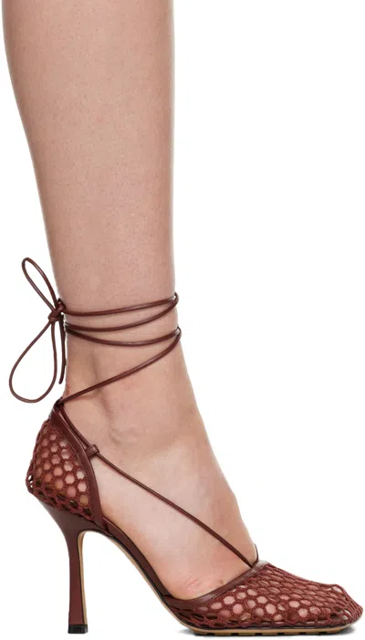 Bottega Veneta Strap-up High-heeled Sandals In Red