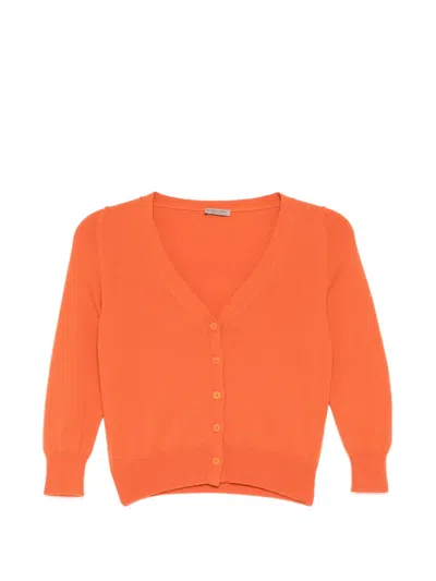 Pre-owned Bottega Veneta Burnt Orange Cashmere Cropped Cardigan