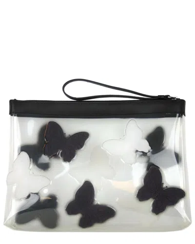 Bottega Veneta Butterfly Clutch In Silver