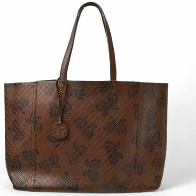 Pre-owned Bottega Veneta Butterfly Dark Brown Leather Shopping Bag Tote Bag ()