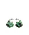 Bottega Veneta Butterfly Needle Earrings In Green