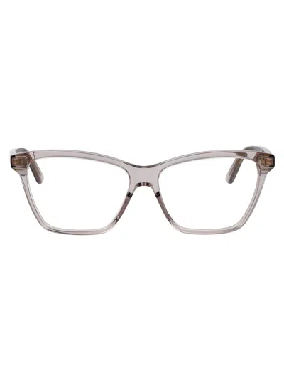 Bottega Veneta Grey-grey-transparent Recycled Acetate Glasses In Brown
