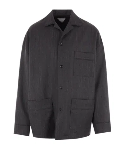 Bottega Veneta Button Casual Jacket In Black