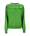 Bottega Veneta Button-detail Wool Jumper In Green
