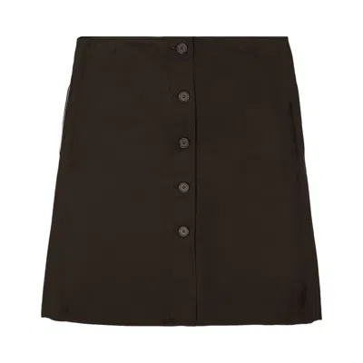 Pre-owned Bottega Veneta Button Down Skirt 'chocolate' | Brown | Women's Size 44