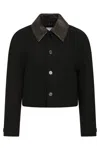 Bottega Veneta Button-front Cotton Jacket In Black