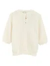 Bottega Veneta Button-front Knitted Top In White