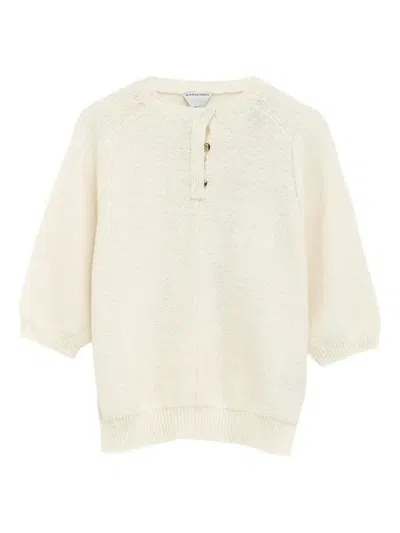 Bottega Veneta Button-front Knitted Top In White