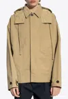 Bottega Veneta Beige Bi-color Tech Jacket In Beige
