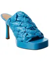 Bottega Veneta Bv Board Leather Sandal In Blue