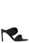 Bottega Veneta Leather Intreccio Open Top Mules 8cm In White