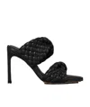 Bottega Veneta Leather Intreccio Open Top Mules 8cm In Black