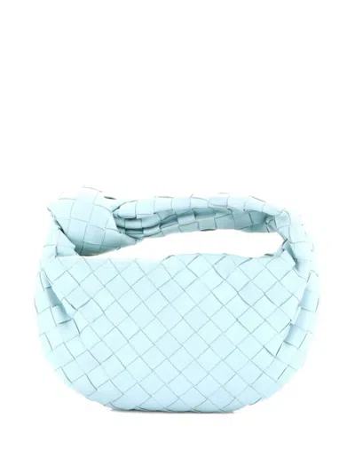 Pre-owned Bottega Veneta Bv Jodie Intrecciato Nappa Mini Hobo Bag In Blue