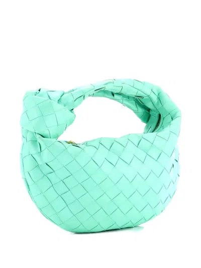 Pre-owned Bottega Veneta Bv Jodie Intrecciato Nappa Mini Hobo Bag In Green