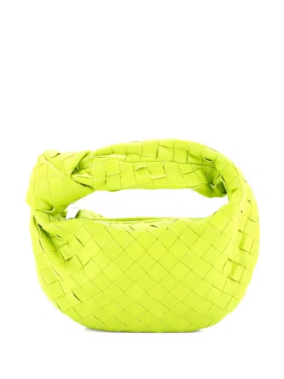 Pre-owned Bottega Veneta Bv Jodie Intrecciato Nappa Mini Hobo Bag In Green