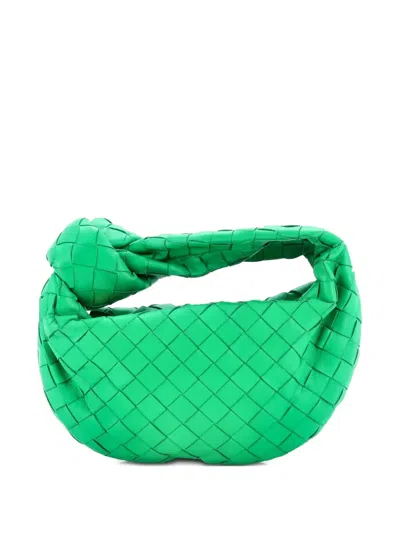 Pre-owned Bottega Veneta Bv Jodie Intrecciato Nappa Mini Hobo Bag In Green