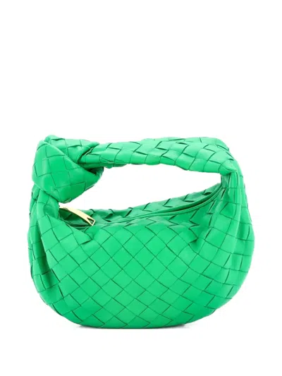 Pre-owned Bottega Veneta Bv Jodie Intrecciato Nappa Mini Hobo Bag In Green