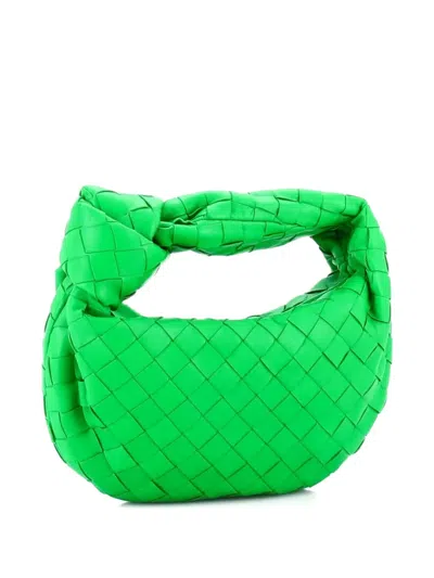 Pre-owned Bottega Veneta Bv Jodie Intrecciato Nappa Mini Hobo Bag In Green