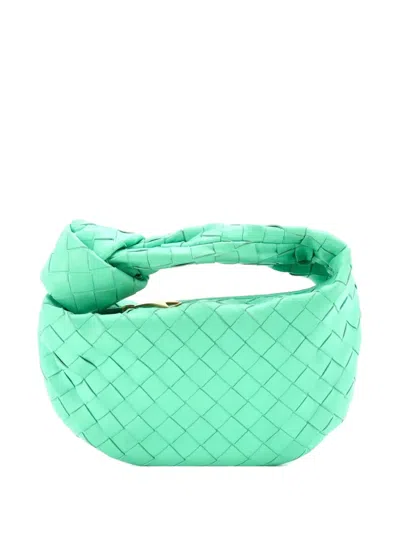 Pre-owned Bottega Veneta Bv Jodie Intrecciato Nappa Mini Hobo Bag In Green