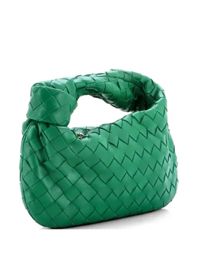 Pre-owned Bottega Veneta Bv Jodie Intrecciato Nappa Mini Hobo Bag In Green
