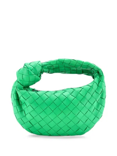 Pre-owned Bottega Veneta Bv Jodie Intrecciato Nappa Mini Hobo Bag In Green