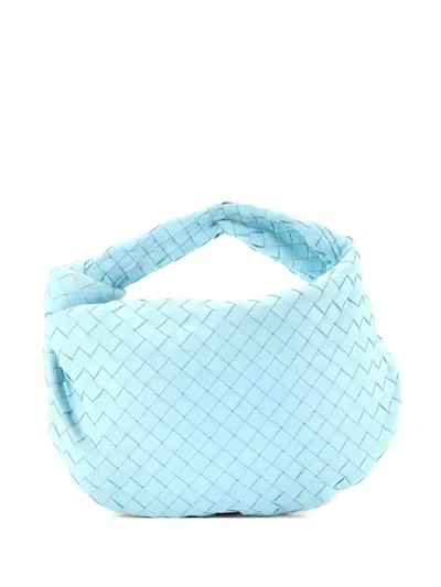Pre-owned Bottega Veneta Bv Jodie Intrecciato Nappa Small Hobo Bag In Blue