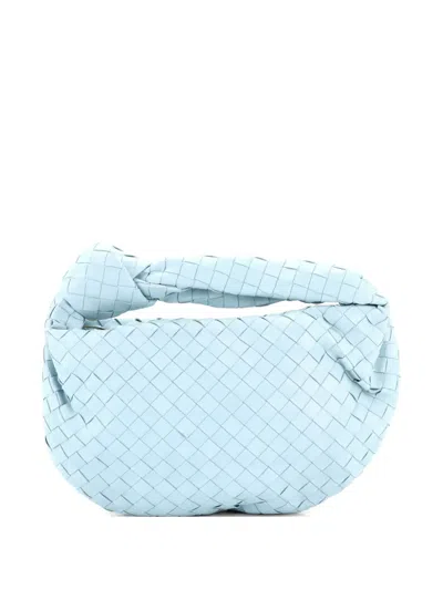 Pre-owned Bottega Veneta Bv Jodie Intrecciato Nappa Teen Hobo Bag In Blue