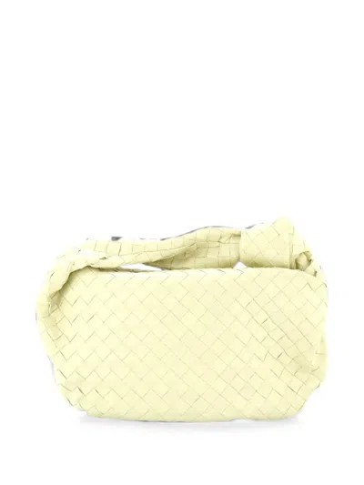 Pre-owned Bottega Veneta Bv Jodie Intrecciato Nappa Teen Hobo Bag In Yellow