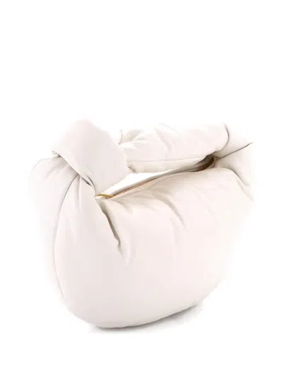 Pre-owned Bottega Veneta Bv Jodie Puffy Leather Mini Hobo Bag In White