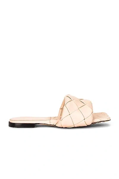 Bottega Veneta Multicolor Leather Flat Sandals In Pink