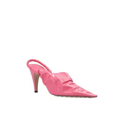 Bottega Veneta The Point Leather Slingback Pump In Black