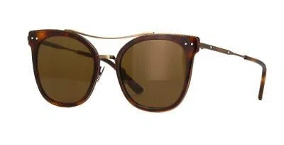 Pre-owned Bottega Veneta Bv0064s 002 Havana & Bronze Sunglasses Brown Zeiss Lenses Size 53