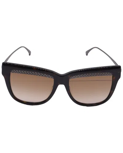 Pre-owned Bottega Veneta Bv0074s 002 Square Sunglasses (authentic Pre-loved) In Black