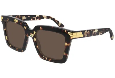 Pre-owned Bottega Veneta Bv1005s Blonde Havana/brown (002) Sunglasses