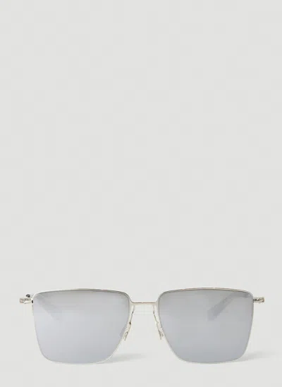 Bottega Veneta Bv1012s Aviator Sunglasses In White