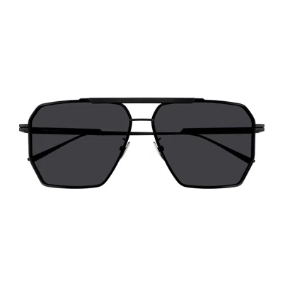 Bottega Veneta Bv1012s Linea Minimalist 001 Black Grey Sunglasses