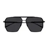 Bottega Veneta Bv1012s Linea Minimalist 001 Black Grey Sunglasses In Black
